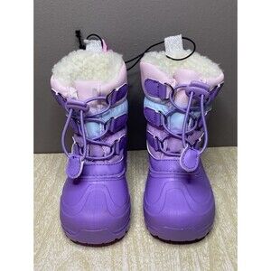 NWT MEMBERS MARK KIDS SNOW BOOTS 10 Degree Cold Rating Purple Size 7/8
